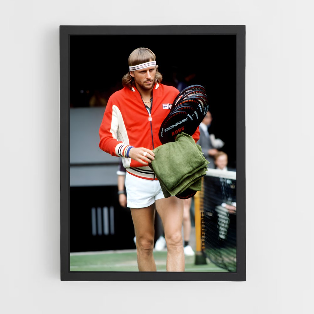 Poster Bjorn borg racket – affiche Tennis (vue 2)